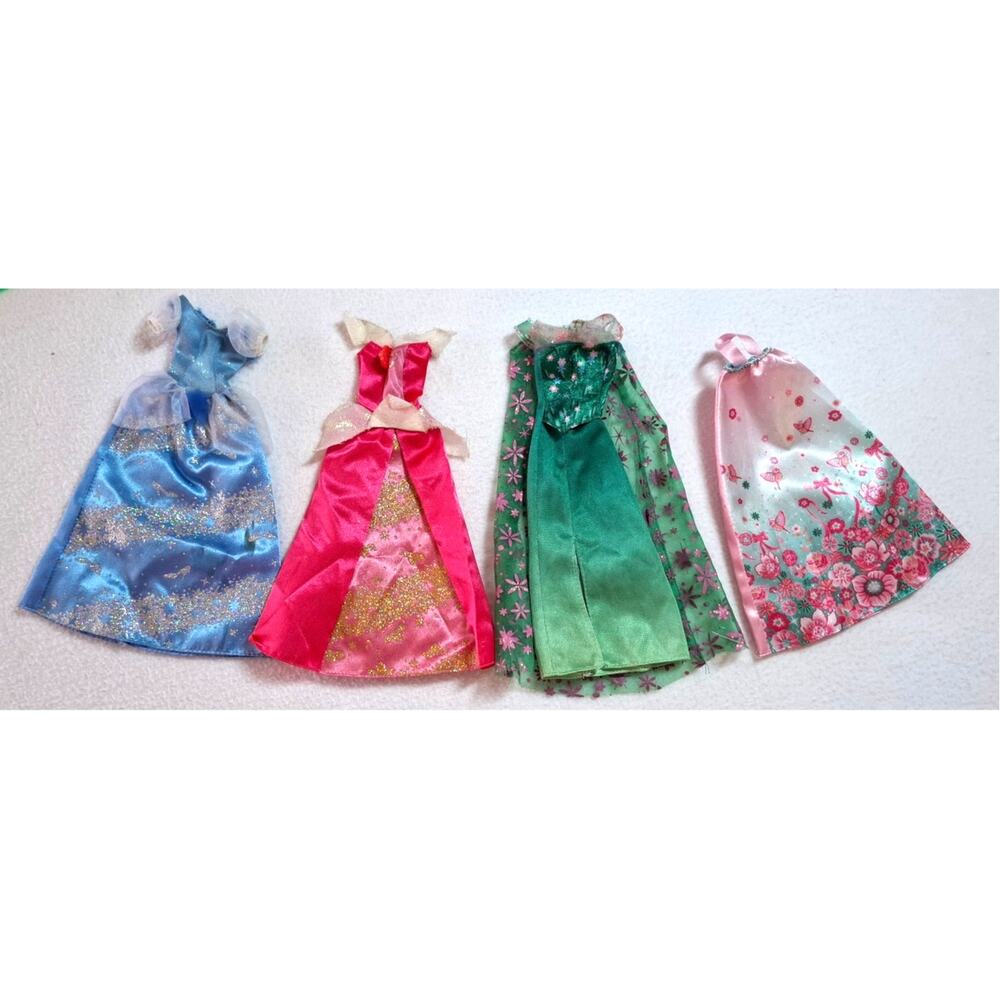Barbie Dress Gown Lot Cinderella Sleeping Beauty Elsa Frozen Fever Princess